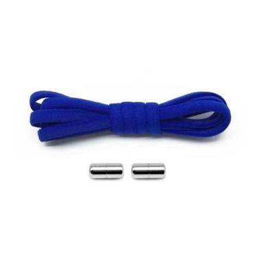 Imagem de Cadarço Elástico sem amarrar 1 Par Fecho Rosca Metal Cordão - Genérico