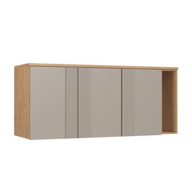 Imagem de Módulo Guarda-roupa Aéreo 3 Portas Queen Elegance Angelin / Níquel Canelado