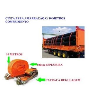 Imagem de Cinta Catraca Carga 4,5 Toneladas 50Mm 10 Metros Amarração - Emb Ecomm