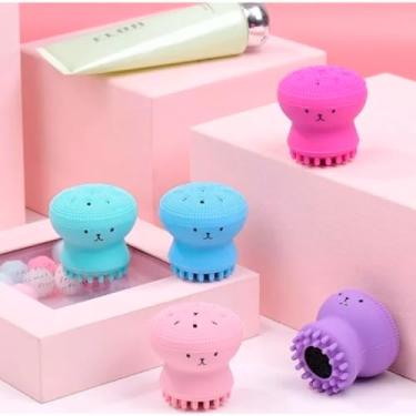 Imagem de Esponja De Limpeza Facial Polvo Limpeza Facial Skincare, Esfoliação Profunda e Massagem para uma Rotina de Skin Care Eficiente, Rosto Polvo/Para Base/Corretivo/Contorno/Skin Care.