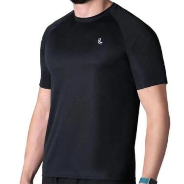 Imagem de Camiseta Lupo Masculina Preta Esportiva com Tecnologia Seamless Dry e 
