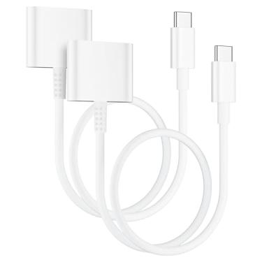Imagem de Adaptador USB C para fêmea de 30 pinos para iPhone 16, pacote com 2, certificado Apple MFi sem áudio tipo C macho para conversor de transferência de dados e carregamento fêmea de 30 pinos para iPhone