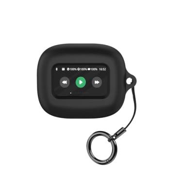Imagem de Keminsung Capa compatível com jbl Live Beam 3/Live Buds 3/Live Flex 3 fones de ouvido sem fio material de silicone à prova de choque exclusiva capa protetora portátil com mosquetão (preto)