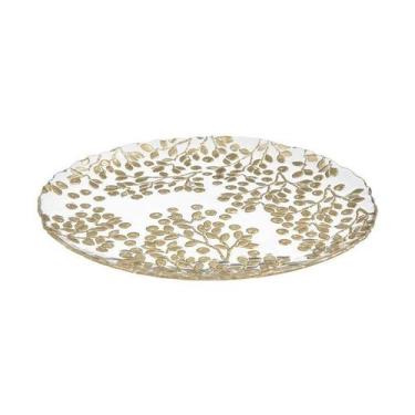 Imagem de Travessa Home Style Natal Berry 32 cm, DOURADO