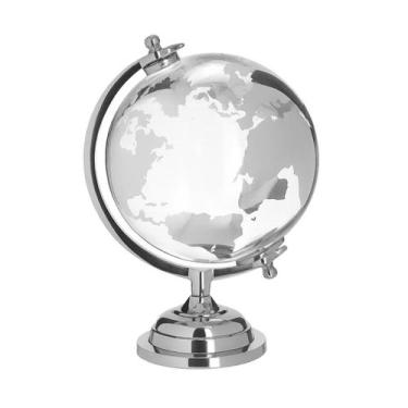 Imagem de Mini Globo Terrestre de Vidro Enfeite de Mesa para Salas Quartos Escri