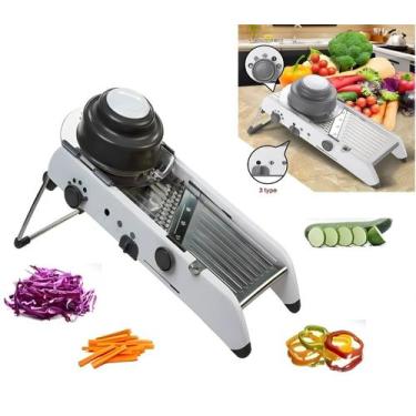 Imagem de Cortador mandoline Fatiador frutas legumes manual 18 em 1 - ZEM