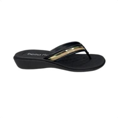 Imagem de Tamanco Feminino Rasteiro Beira Rio Preto, Preto, 38