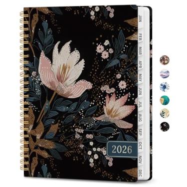 Imagem de Agenda 2026 – Agenda estética semanal e mensal, janeiro de 2026 a dezembro de 2026, agenda de calendário encadernado em espiral, perfeita para escritório, casa, material escolar – A5 (16 cm x 21,6 cm