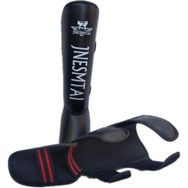 Imagem de Shi Guards Boxig Shi Guards Mma Pads Muay Thai Traiig Istep Protetor De Perna Para Fightig Kickboxig Karatê Artes Marciais Taekwodo, Black, M