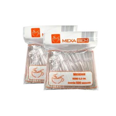 Imagem de Pazinha Mexedor De Café 9cm 2pcts C/500 Unids - Mexa Bem