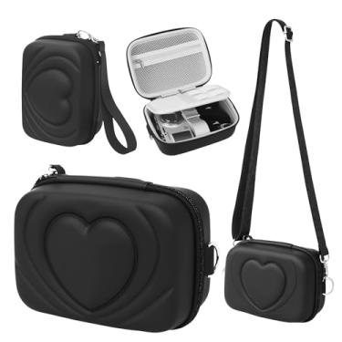 Imagem de qiaofei Estojo Para Câmera Digital, Protetor Leve E Fofo Com 2 Formas De Transporte, Bolsa Tipo Tiracolo À Prova D'Água Choque Instax Mini 12 11 Sony Dsc 830, Canon Sx740, - Preto