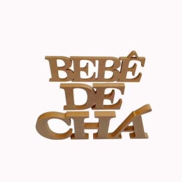 Imagem de Frase Chá De Bebê Mdf Cru Para Decorar Mesa De Festa - DF Moraes Artes