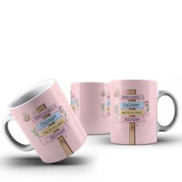 Imagem de Caneca Cerâmica 325ml Homenagem Professor Frase Inspiradora - ocamelo