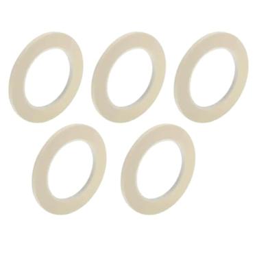 Imagem de Edinstry 5 fitas adesivas de 0,5 polegadas x 52,5 metros, fita adesiva de pintura de fácil remoção para pintura, etiquetagem e artesanato DIY, papel crepe, aderência média, sem resíduos, fita