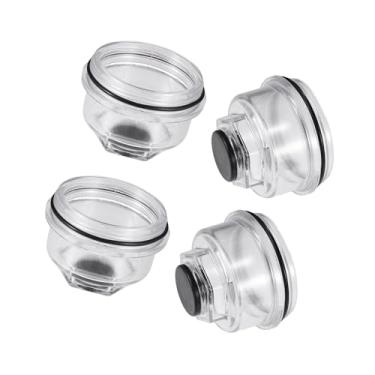 Imagem de Hihaha Kit de tampa de óleo de reboque de 4 peças de tampão de óleo de banho de óleo para AL/KO 10000 eixos de banho de óleo 3-3/10.2 cm OD Trailer Raças de rolamento Tampa de vedação Tampa de reboque