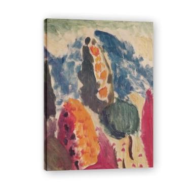 Imagem de Pôster de arte expressionista (sem título 46) por Alexej von Jawlensky. Pinturas a óleo famosas. Decoração de parede de sala de estar ou escritório. Moldura interna 50 x 70 cm - 19,6 x 27,5 pol