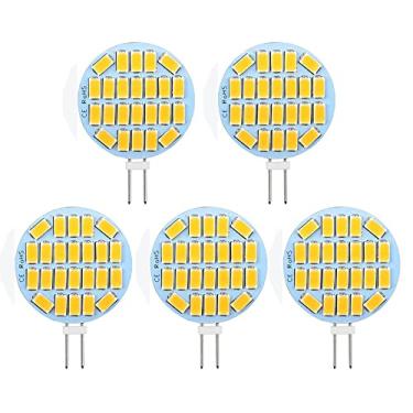 Imagem de Lâmpada LED 5X G4 12V - 24V CA/CC 3W LED de pino lateral, equivalente a substituição de lâmpada de halogêneo de 30W, não regulável, G4 24 LED 5730 SMD pacote com 5 (WarmWhite 3000K)