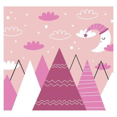Imagem de Papel de Parede Adesivo Infantil Montanhas Bebe Quarto Menina - 531pcp