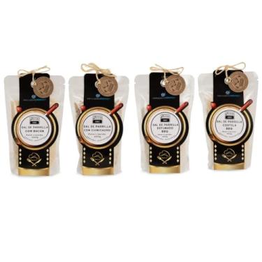 Imagem de Kit Sal de Parrilla Inteligente Primme, 4 Sabores Gourmet (Bacon, Chimichurri, Costela BBQ, Defumado), 1,6 kg Total