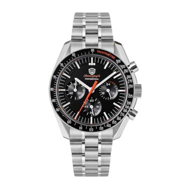 Imagem de watchdives WD1860 WD1861 WD1863 Relógio Cronógrafo Masculino Japão VK63 Quartzo Relógios Esportivos 40 mm Bubble Sapphire Cristal Relógio de Pulso 100 M Relógio de Mergulho, Mãos pretas laranjas