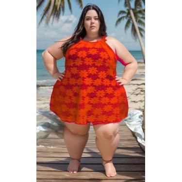 Imagem de Saida De Praia Canga BIG Plus Size VESTIDO tamanho grande arrastão fit