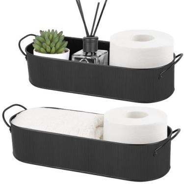Imagem de Cesta de armazenamento Mkono Metal para decoração de banheiro