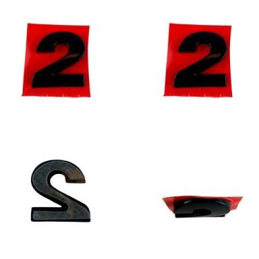 Imagem de Número 2 Adesivo De Emblema Letreiro Carro Moto Caminhão - Marcon