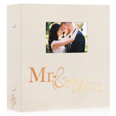 Imagem de Álbum de fotos de casamento Lanpn 1000 fotos 4x6 em linho bege