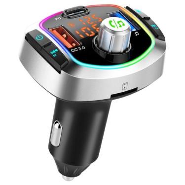 Imagem de Bc63 Bluetooth 5.0 Transmissor Fm 3 Porta USB Carregador Rápido Leitor