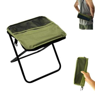 Imagem de Suaetiai Banqueta de acampamento, 2025 novo banco portátil para montanhismo e caminhadas, banquinho dobrável leve para adultos, cadeiras dobráveis para pesca, atividades ao ar livre, caminhadas