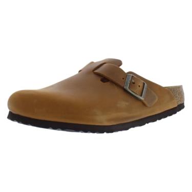 Imagem de Birkenstock Tamanco unissex adulto Boston de couro oleado, Conhaque, 14-14.5 Women/12-12.5 Men