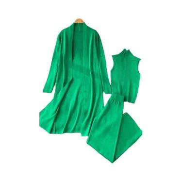 Imagem de Conjunto de Agasalho Feminino em Malha - 3 Peças Confortáveis com Card