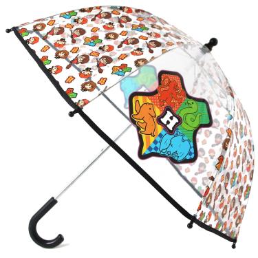 Imagem de Guarda-chuva infantil para meninos e meninas, guarda-chuvas de bolhas transparentes para chuva, à prova de vento e transparente, com alça de fácil aderência para idades de 3 a 10 anos