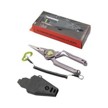 Imagem de Alicate De Pesca Em Liga De Alumínio Com Cortador De Linha E Ferrament