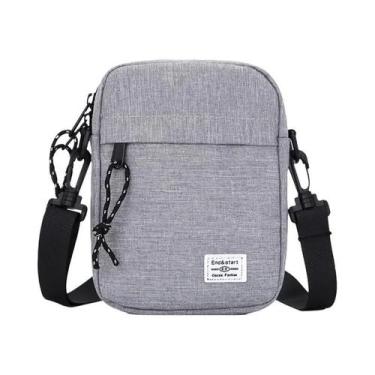 Imagem de Bolsa De Ombro Casual Masculina Em Tecido Oxford Pequena Bolsa Quadrad