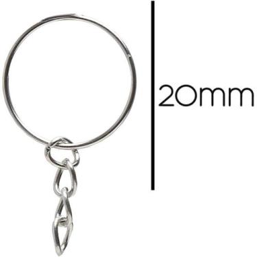 Imagem de Artesanato Argola Chaveiro Niquelada 20MM - NYBC