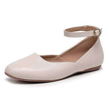 Imagem de VenusCelia Sapatilha feminina Serenity Strap, Poliuretano bege, 36