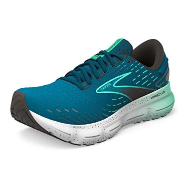 Imagem de Brooks Tênis de corrida masculino Glycerin 20, Azul marroquino/preto/botão de mola, 39