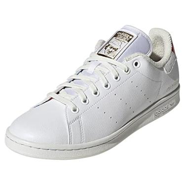 Imagem de adidas Tênis masculino Stan Smith (End Plastic Waste), Branco/Branco/Vermelho-Branco, 39