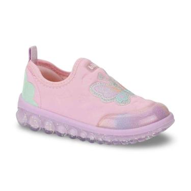 Imagem de Tênis Infantil Menina Bibi Roller 2.0 Rosa Aplique de Borboleta