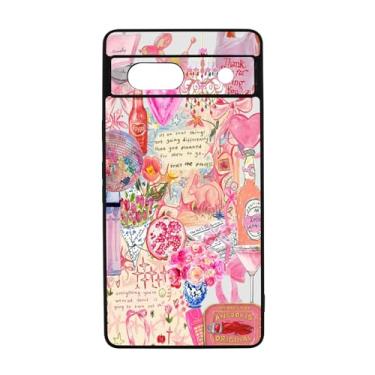 Imagem de qizjio Coquette Capa de telefone protetora à prova de choque rosa Preppy para Google Pixel 7A