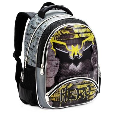 Imagem de Mochila Costas Infantil Menino Batman Morcego Gotham Denlex