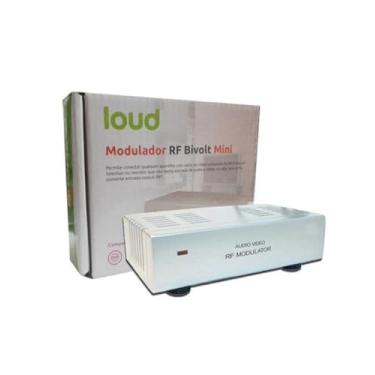 Imagem de Modulador RF Mini Bivolt, Conversor de Áudio e Vídeo RCA para Coaxial RF, com Fonte Interna
