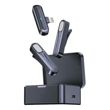 Imagem de Microfone De Lapela Sem Fio Duplo 2 Em 1 Para iPhone iPad, Fancy