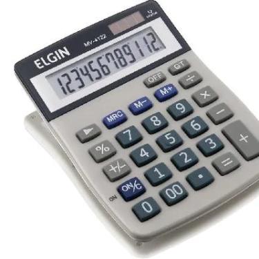 Imagem de Calculadora De Mesa Elgin, 12 Dígitos, Célula Solar - MV-4122