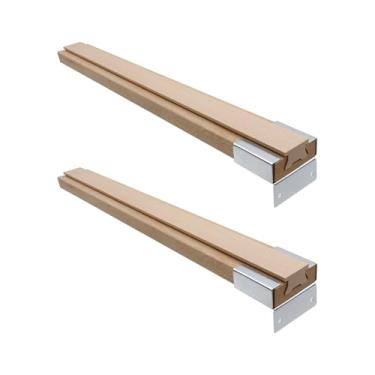 Imagem de KUMGROT 2 peças deslizantes de gaveta de montagem inferior de madeira maciça trilhos deslizantes com parafusos trilho central, 15,74"/400 mm de comprimento