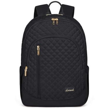 Imagem de Mochila para laptop LOVEVOOK 15,6" acolchoada anti-roubo preta