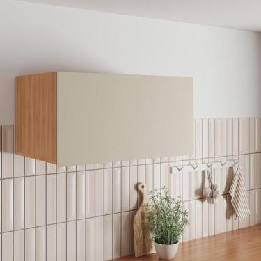 Imagem de Armário Aéreo 1 Porta Basculante 80cm Aroeira CabeCasa MadeiraOriginal