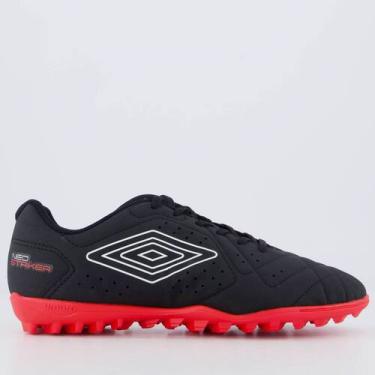 Imagem de Chuteira Umbro Neo Striker Society I Preta e Vermelha, 40