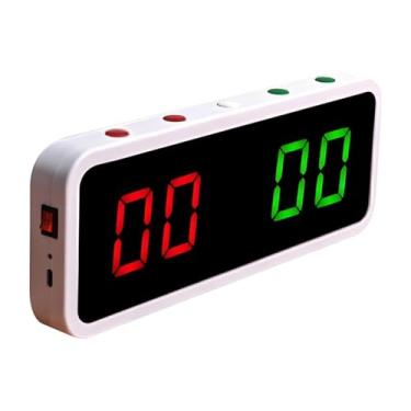 Imagem de Dynwave Placar de bilhar eletrônico portátil, placar premium para jogos de basquete, bilhar e futebol, Branco